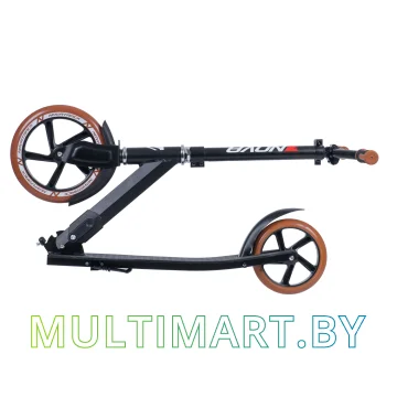Самокат Novatrack Deft Alloy 230.DEFT.BK20 (черный/коричневый, 2020) картинка 5